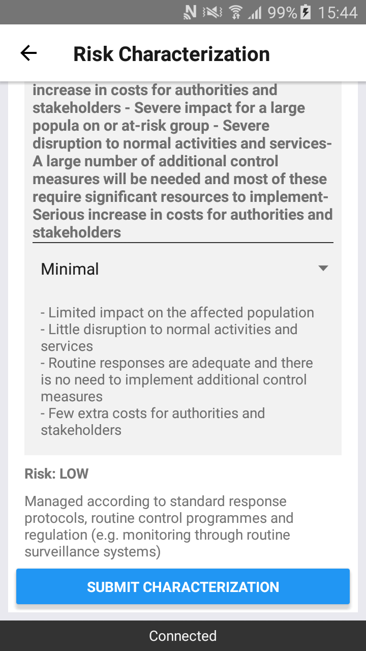 Risk Characterisation notes