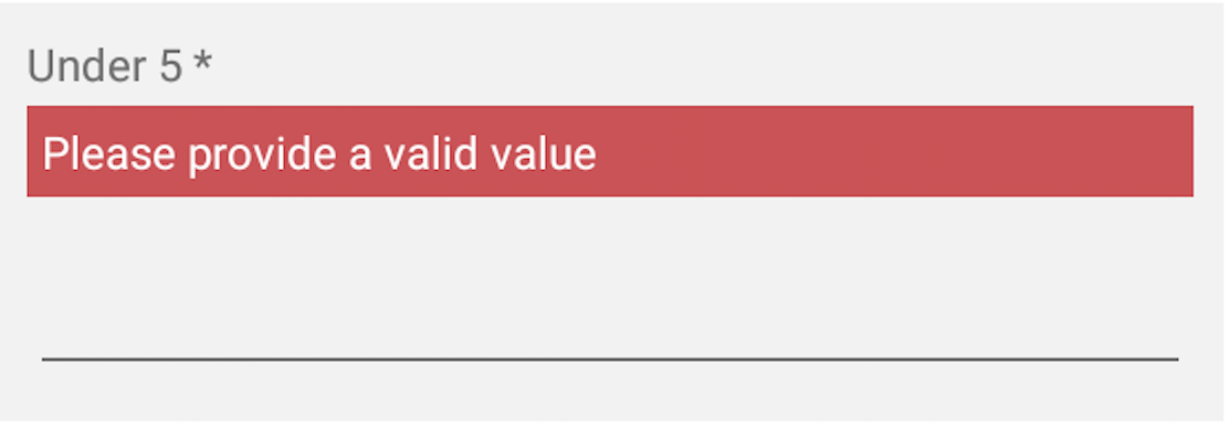 Field validation